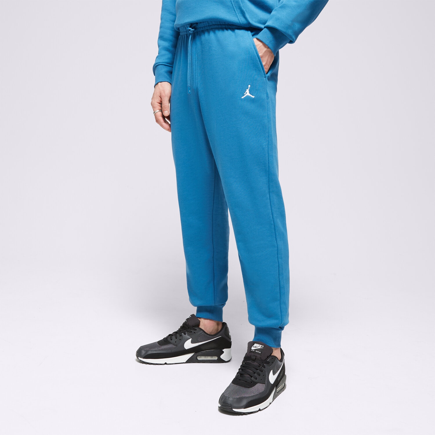 Bărbați pantaloni PANTALONI  M JORDAN ESS FLC PANT LB FQ7761-457 Albastru