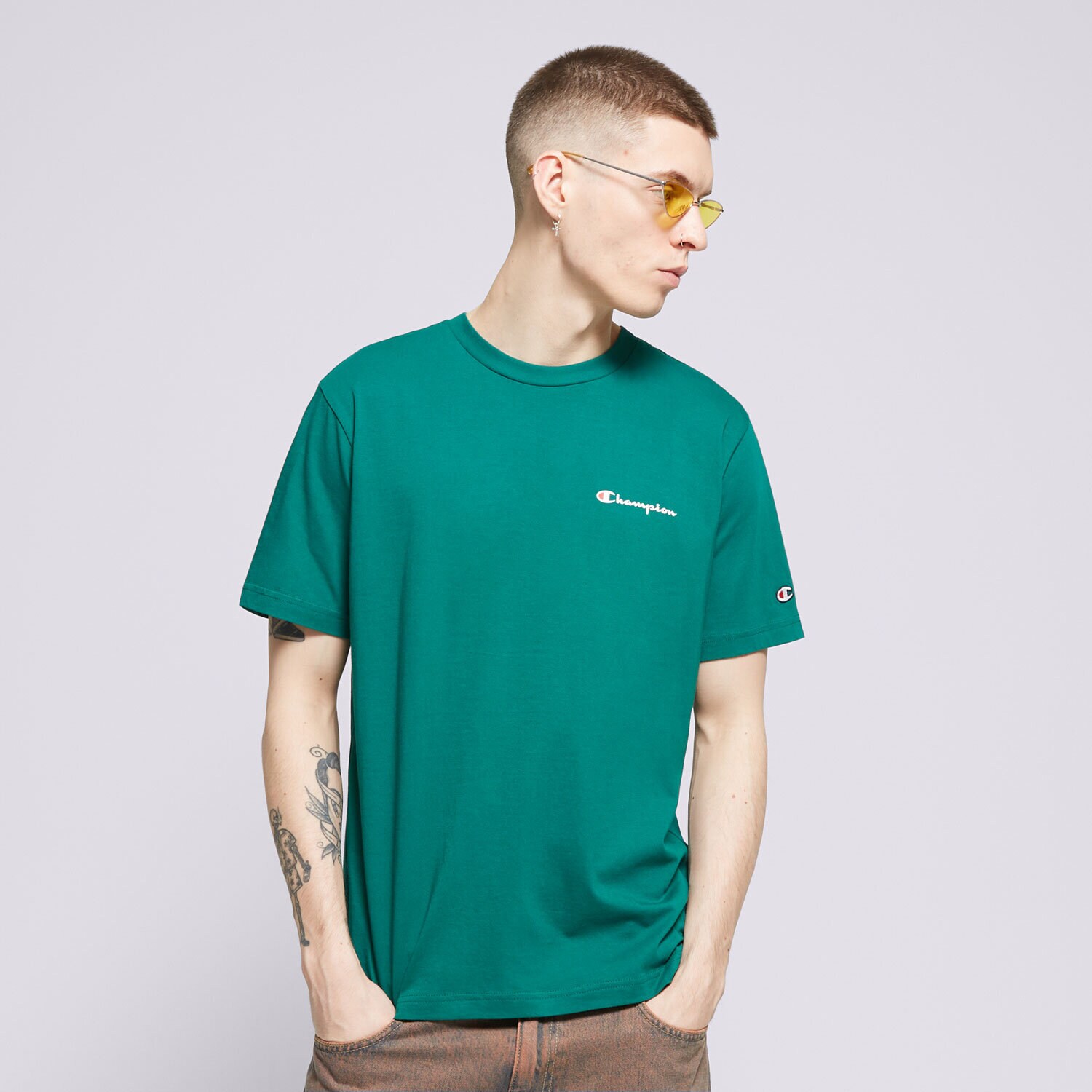 Bărbați tricou CHAMPION TRICOU CREWNECK 219838GS571 Verde