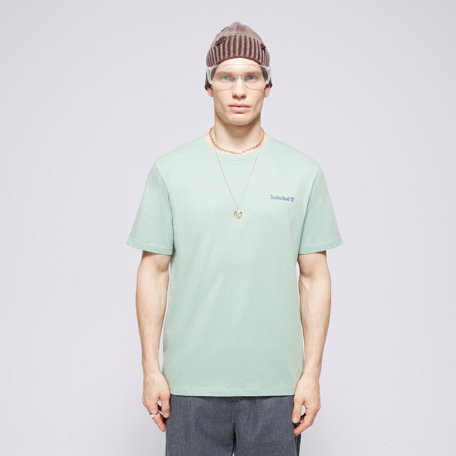 Bărbați tricou TIMBERLAND TRICOU SMALL LOGO PRINT TEE TB0A5QQTEW01 Verde