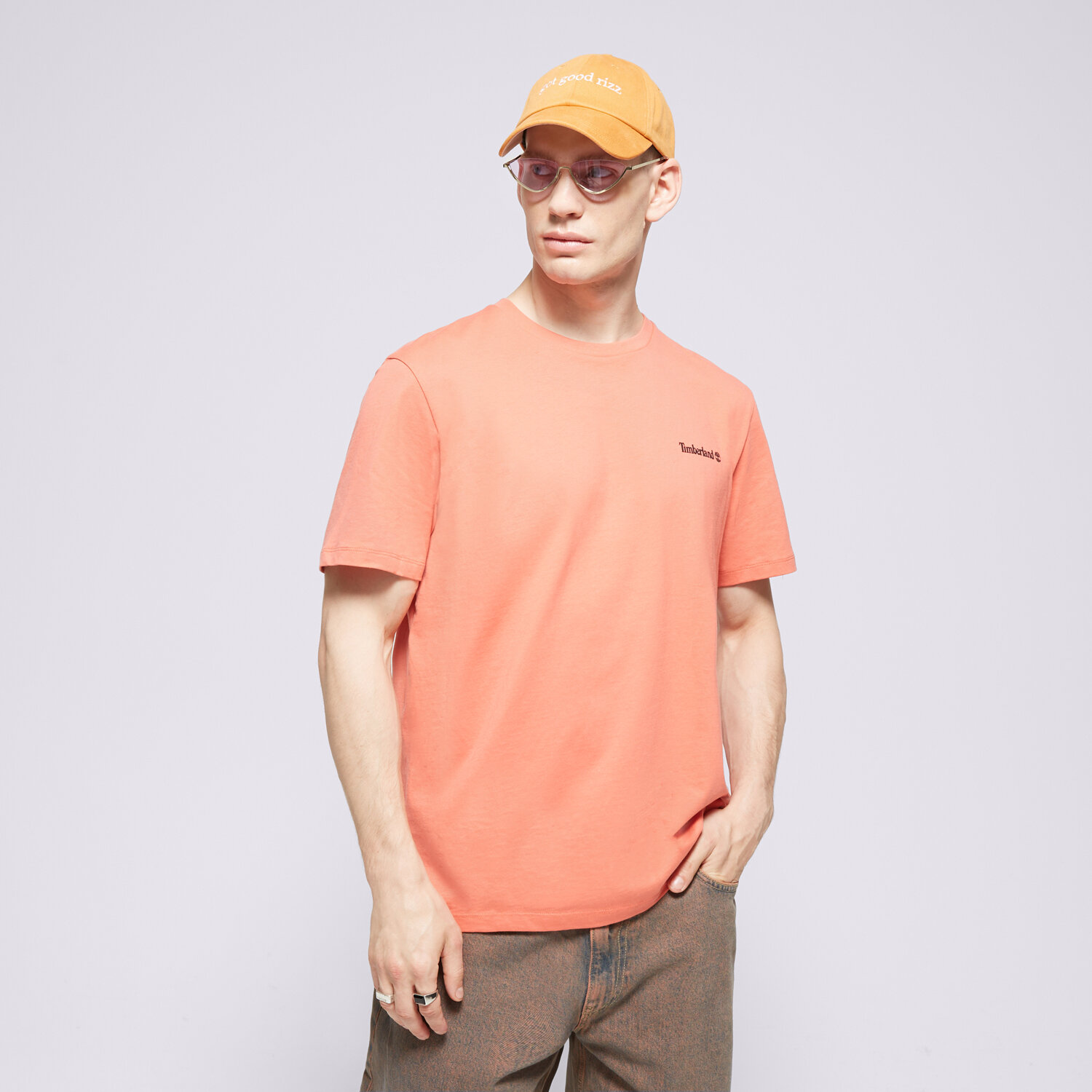 Bărbați tricou TIMBERLAND TRICOU SMALL LOGO PRINT TEE TB0A5QQTEI41 Roșu