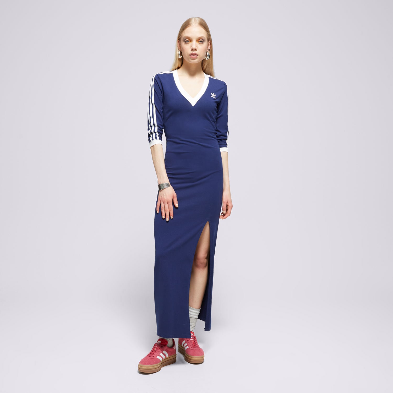 Femei rochii și fuste ADIDAS ROCHIE MAXI TRENINGS V IP2987 Bleumarin