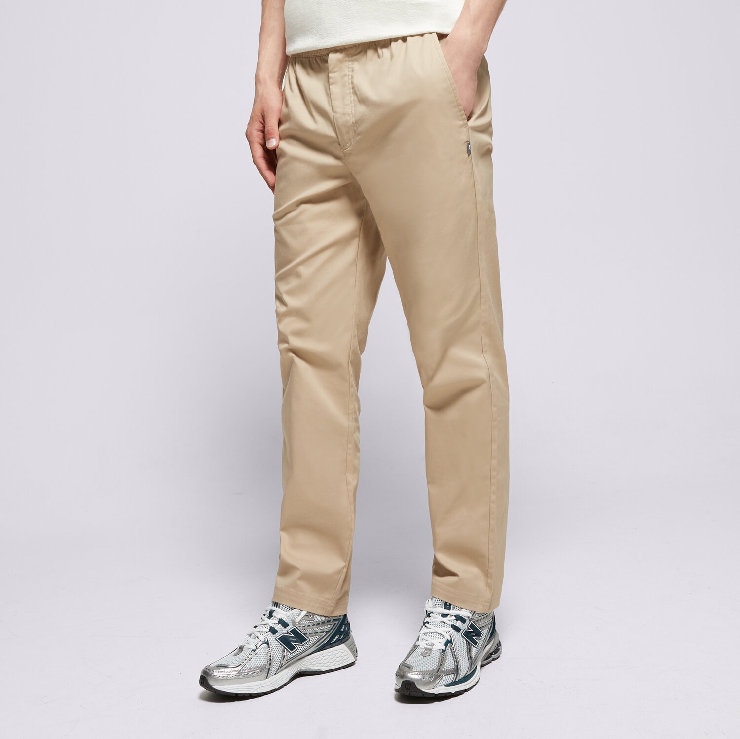 Bărbați pantaloni NEW BALANCE PANTALONI  ICON TWILL TAPERED MP41575SOT Bej