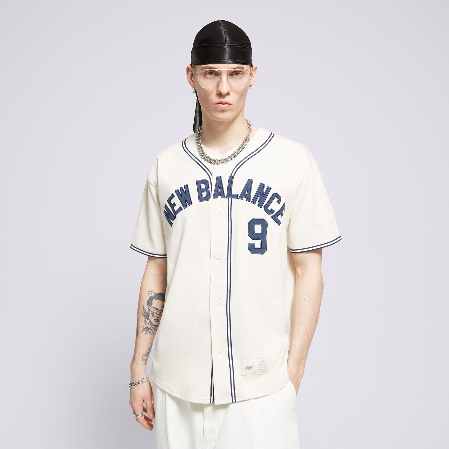 Bărbați tricou NEW BALANCE TRICOU BASEBALL TEE TAPE TRIM MT41512LIN Alb