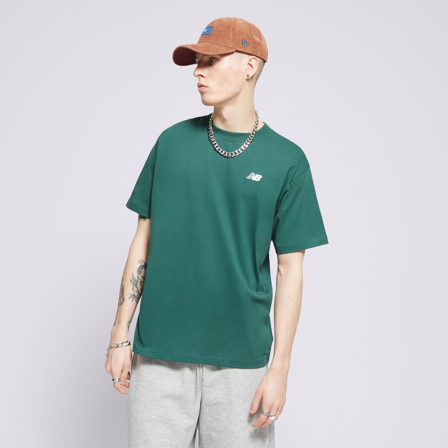 Bărbați tricou NEW BALANCE TRICOU SMALL LOGO MT41509NWG Verde