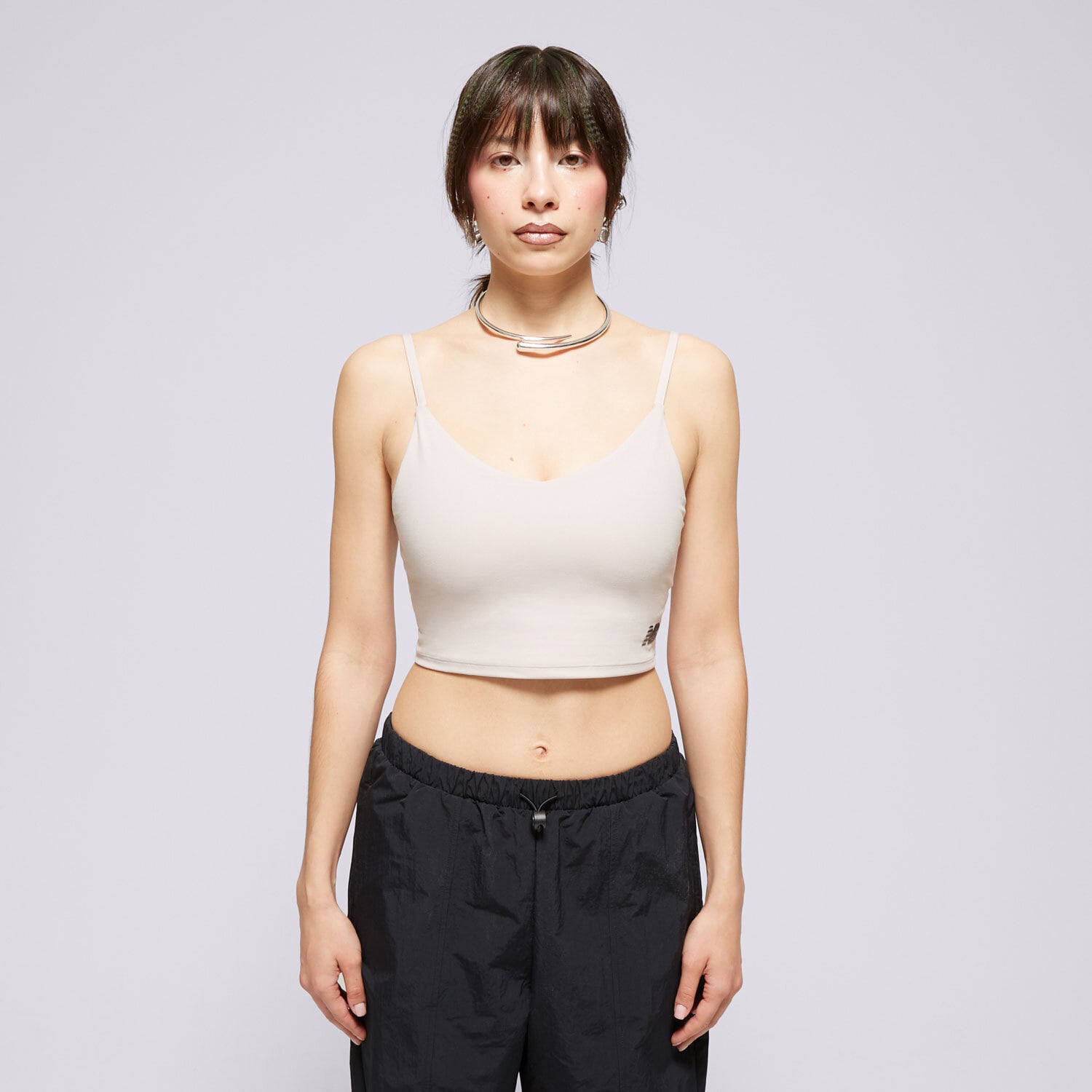 Femei tricou NEW BALANCE TOP LINEAR HERITAGE SOFT BUSTIERĂ WB41030MNK Gri