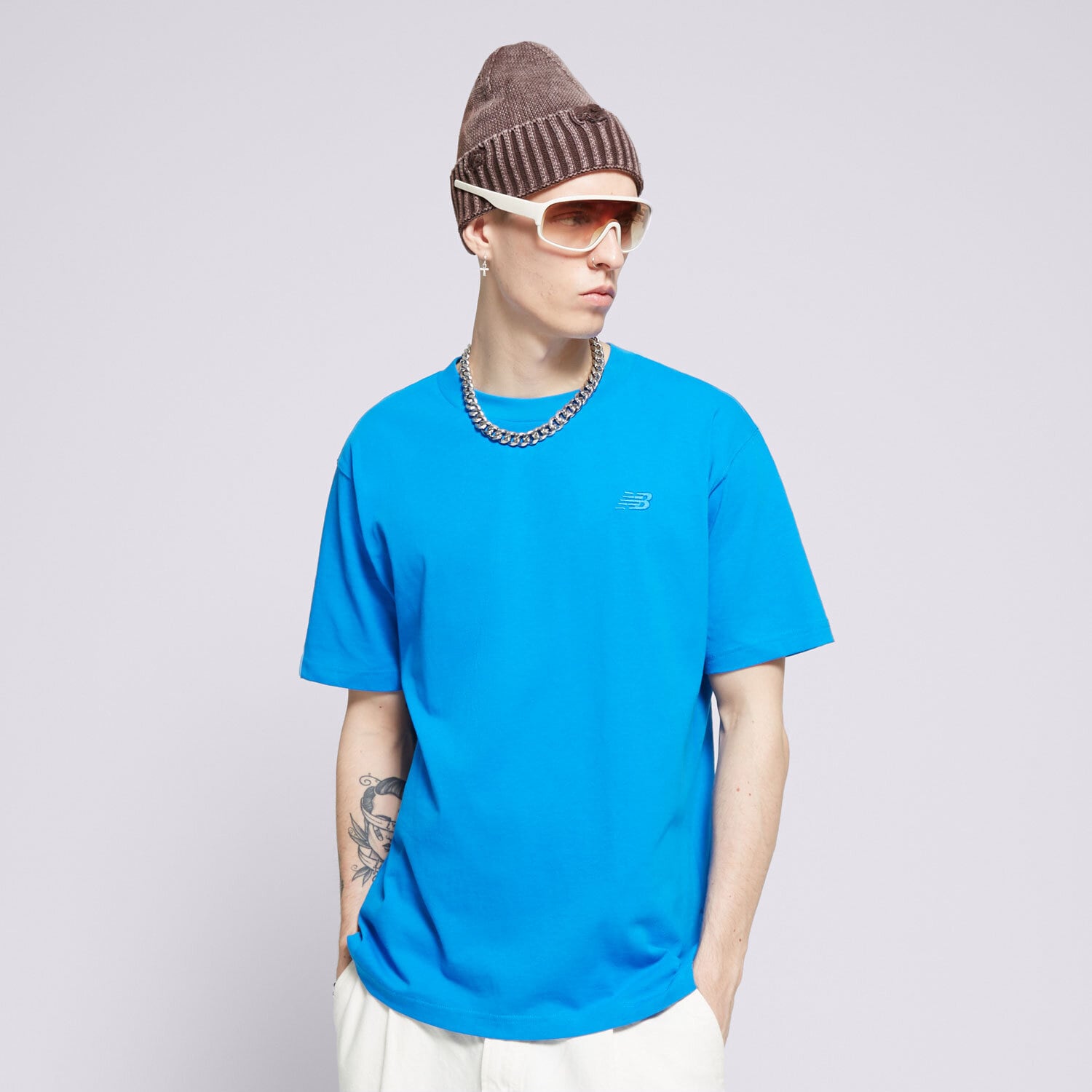 Bărbați tricou NEW BALANCE TRICOU ATHLETICS JERSEY TEE MT41533BUL Albastru