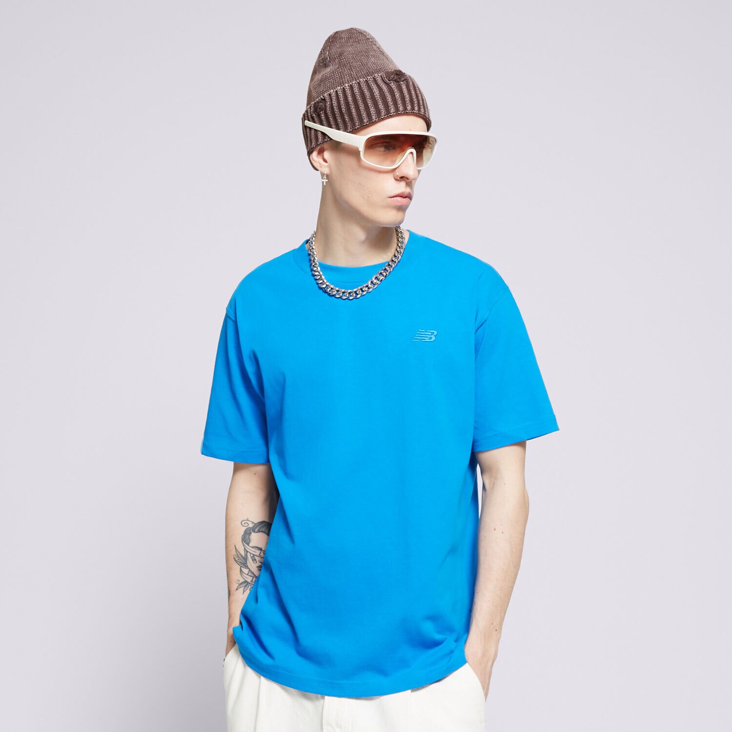 Bărbați tricou NEW BALANCE TRICOU ATHLETICS JERSEY TEE MT41533BUL Albastru
