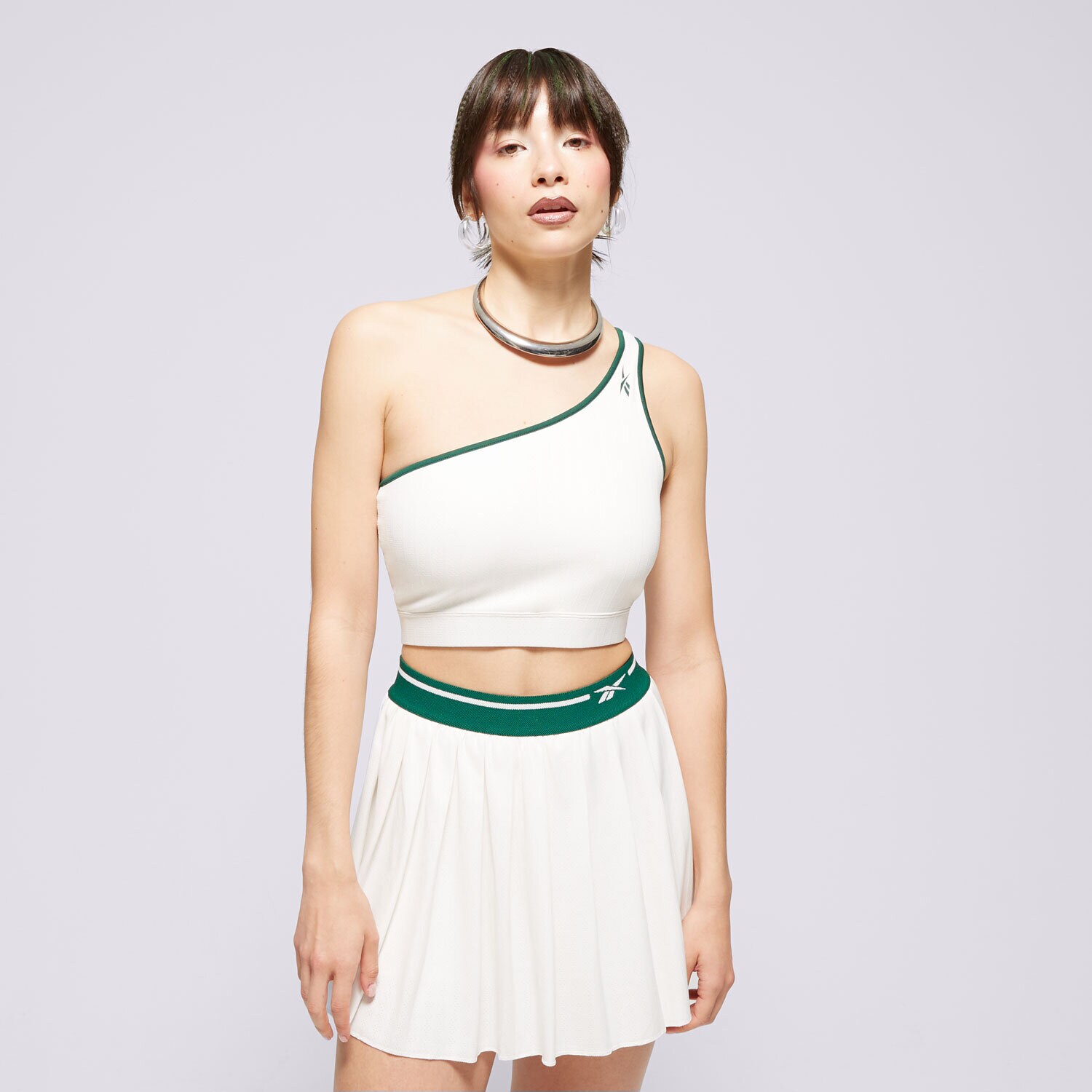 Femei tricou REEBOK BUSTIERĂ CL Q2 CS ASYM BUSTIERĂLETTE 100075524 Alb