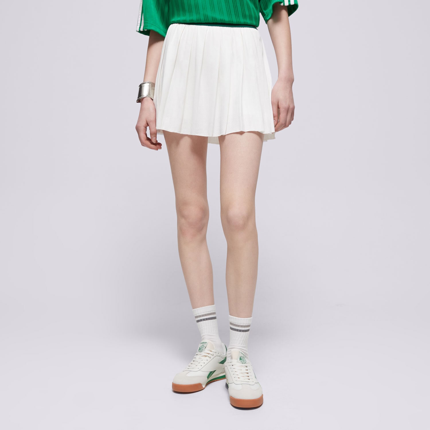 Femei rochii și fuste REEBOK FUSTĂ CL Q2 CS TENNIS SKIRT IN 100075523 Bej