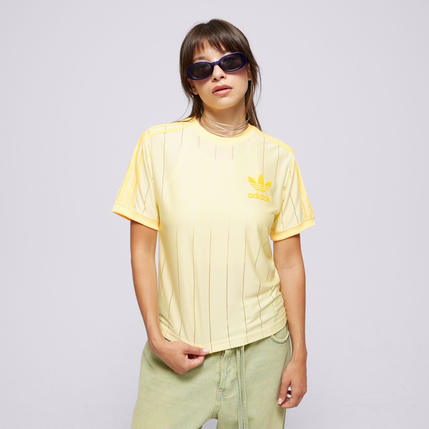 Femei tricou ADIDAS TRICOU 3 STRIPE TEE IT9869 Galben