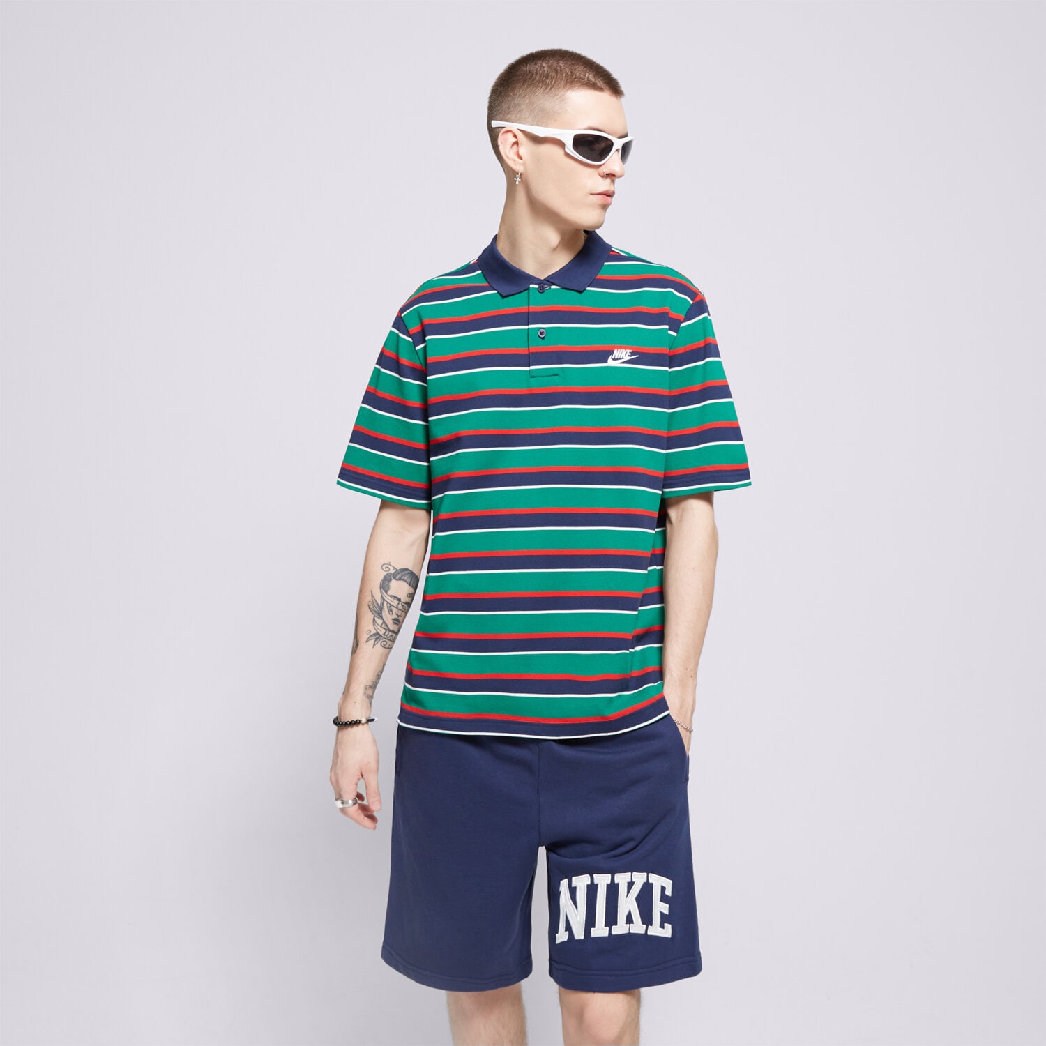 Bărbați tricou NIKE POLO M NK CLUB STRIPE POLO FN3896-410 Mulicolor