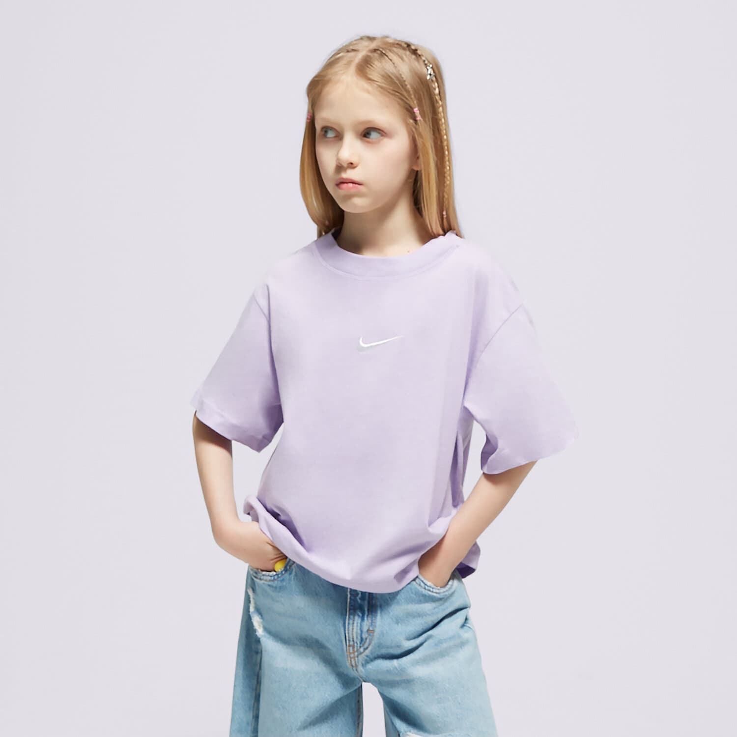 Copii tricou NIKE TRICOU SPORTSWEAR GIRL DH5750-515 Violet