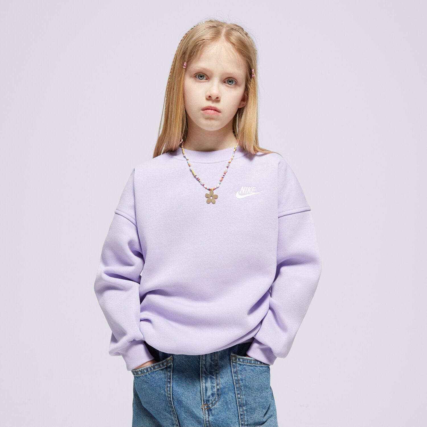 Copii bluză NIKE BLUZĂ SPORTSWEAR CLUB FLEECE GIRL FD2923-515 Violet