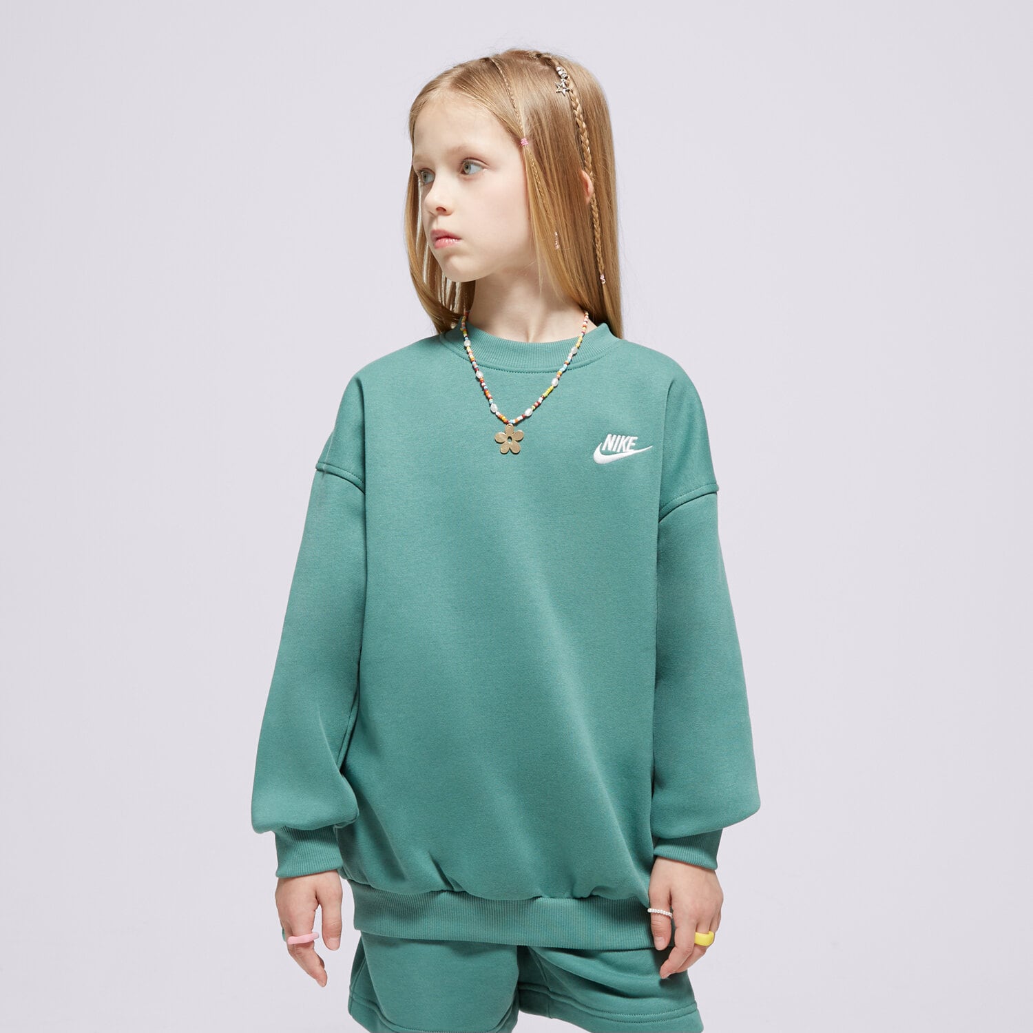 Copii bluză NIKE BLUZĂ SPORTSWEAR CLUB FLEECE GIRL FD2923-361 Verde