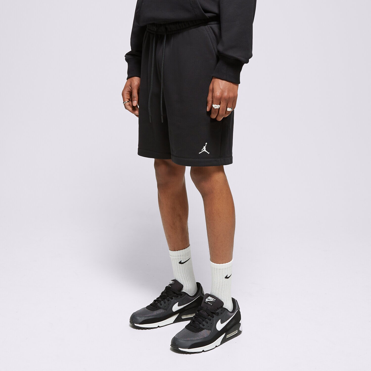 Femei pantaloni scurți PANTALONI SCURȚI M JORDAN ESS FLC SHORT FJ7782-010 Negru