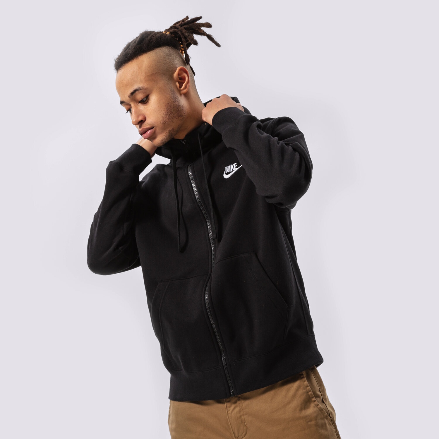 Bărbați bluză NIKE BLUZĂ SPORTSWEAR CLUB FLEECE BV2645-010 Negru