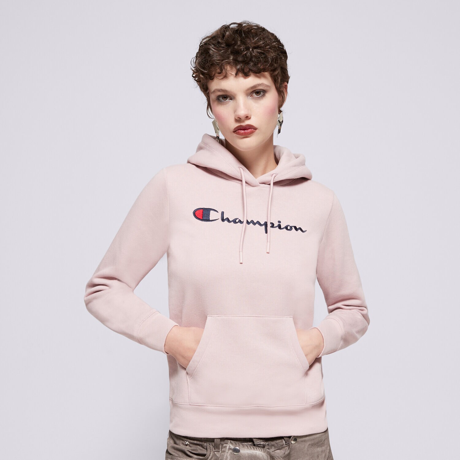 Femei bluză CHAMPION BLUZĂ CU GLUGĂ HOODED SWEATSHIRT 116579PS124 Roz