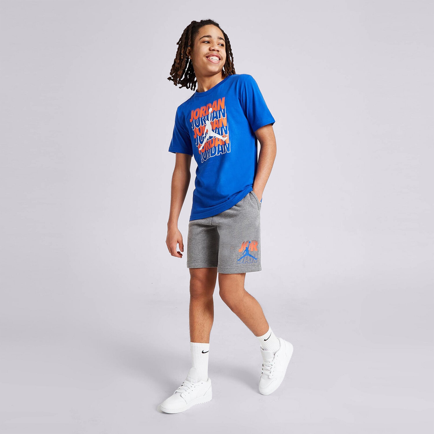 Pantaloni scurți și rochii pentru copii JORDAN PANTALONI SCURȚI RPT FADE SHORT GRY 95C378-GEH Negru