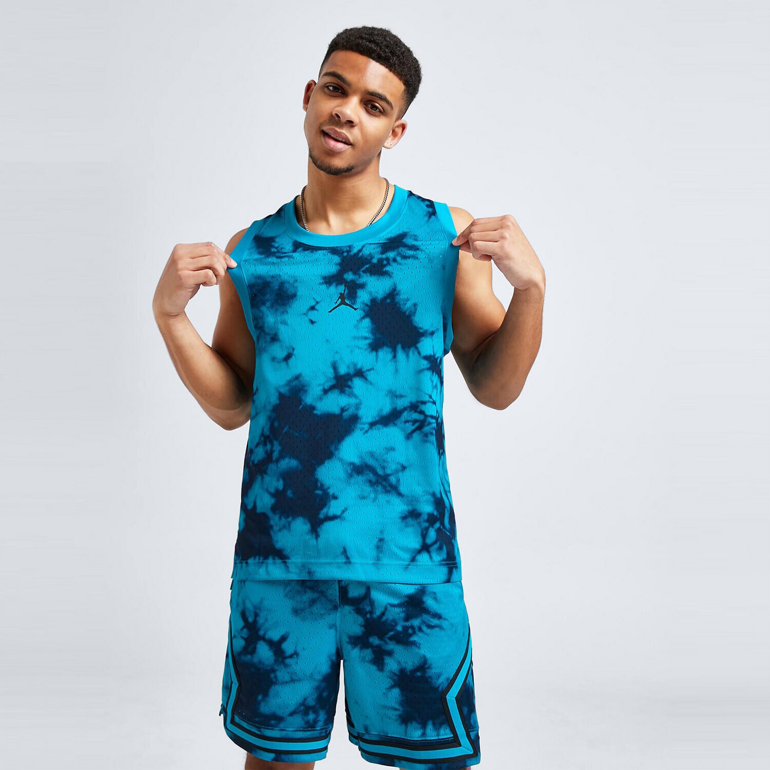 Bărbați tricou JORDAN MAIOU JDAN TIE DYE JERSEY BLUE TEE DZ0565-446 Negru