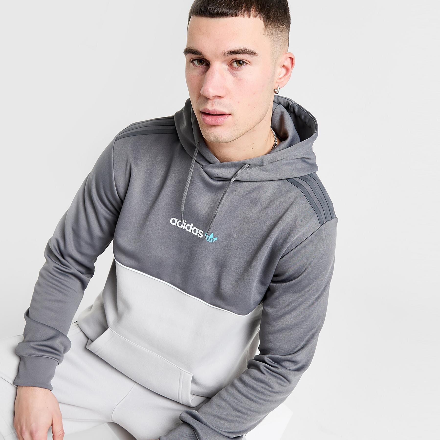 Bărbați bluză ADIDAS BLUZĂ CU GLUGĂ CM OH HD FABRIC MIX IW6424 Gri