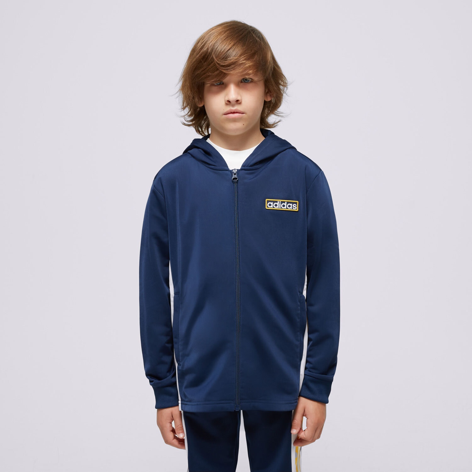 Copii bluză ADIDAS BLUZĂ CU GLUGĂ FZ HOODIE BOY IN2114 Bleumarin