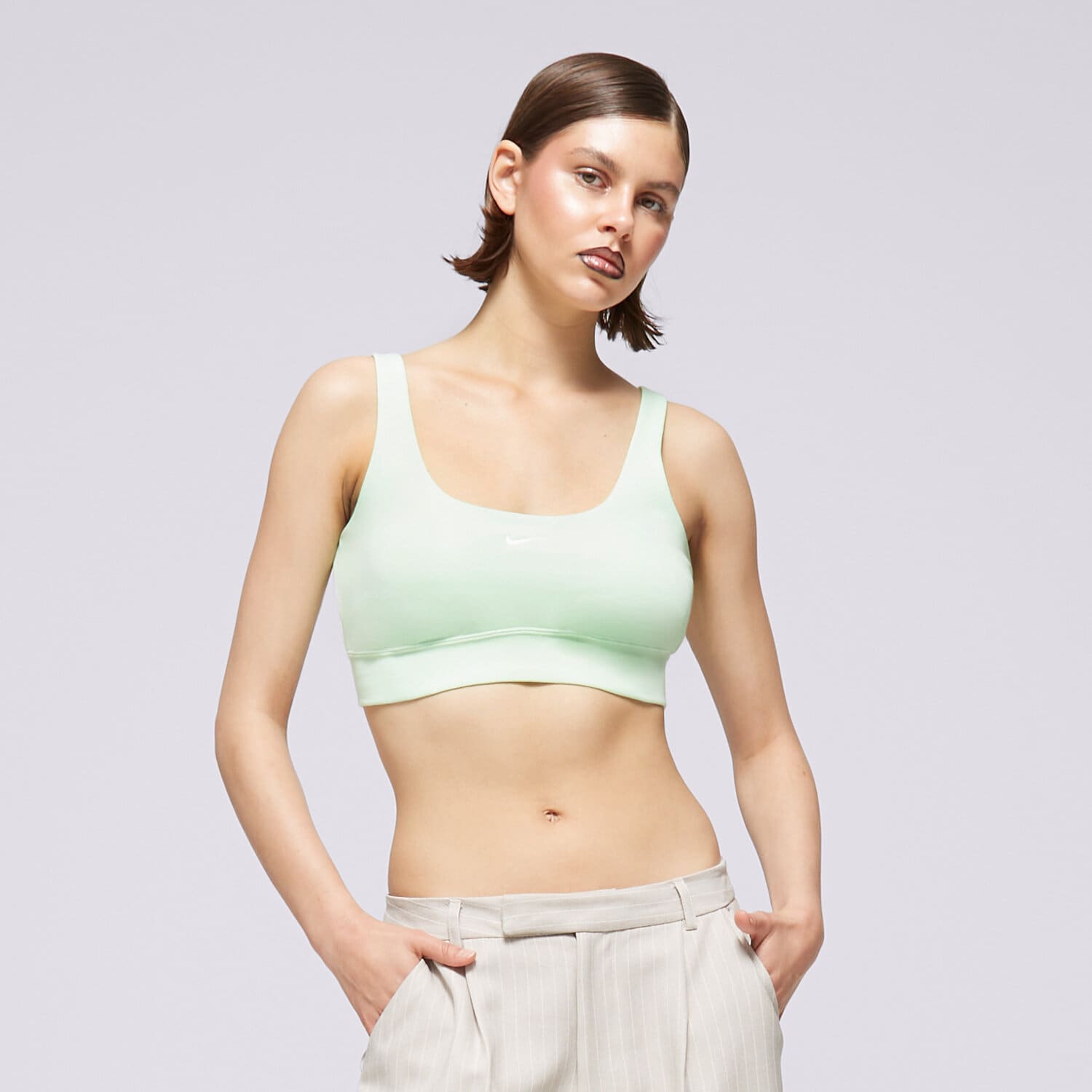 Femei tricou NIKE TOP W NSW NK CHLL FT CRP MAIOU FN2832-376 Verde
