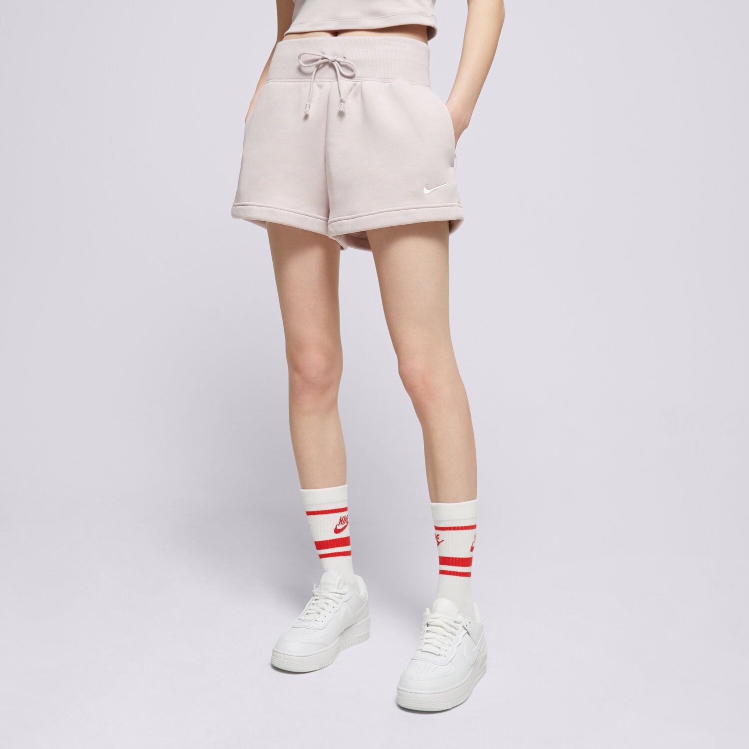 Femei pantaloni scurți NIKE PANTALONI SCURȚI W NSW PHNX FLC HR SHORT FD1409-019 Bej