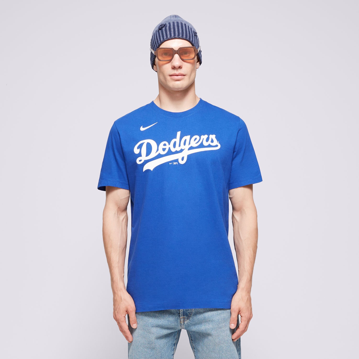 Bărbați tricou NIKE FANATIC TRICOU FUSE WORDMARK COTTON TEE LOS ANGELES DOD N199-4EW-LD-0U5 Albastru