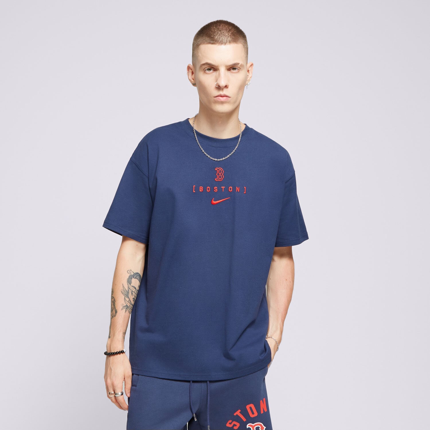 Bărbați tricou NIKE TRICOU BOSTON RED SOX MLB 01AY-44B-BQ-JNS Bleumarin