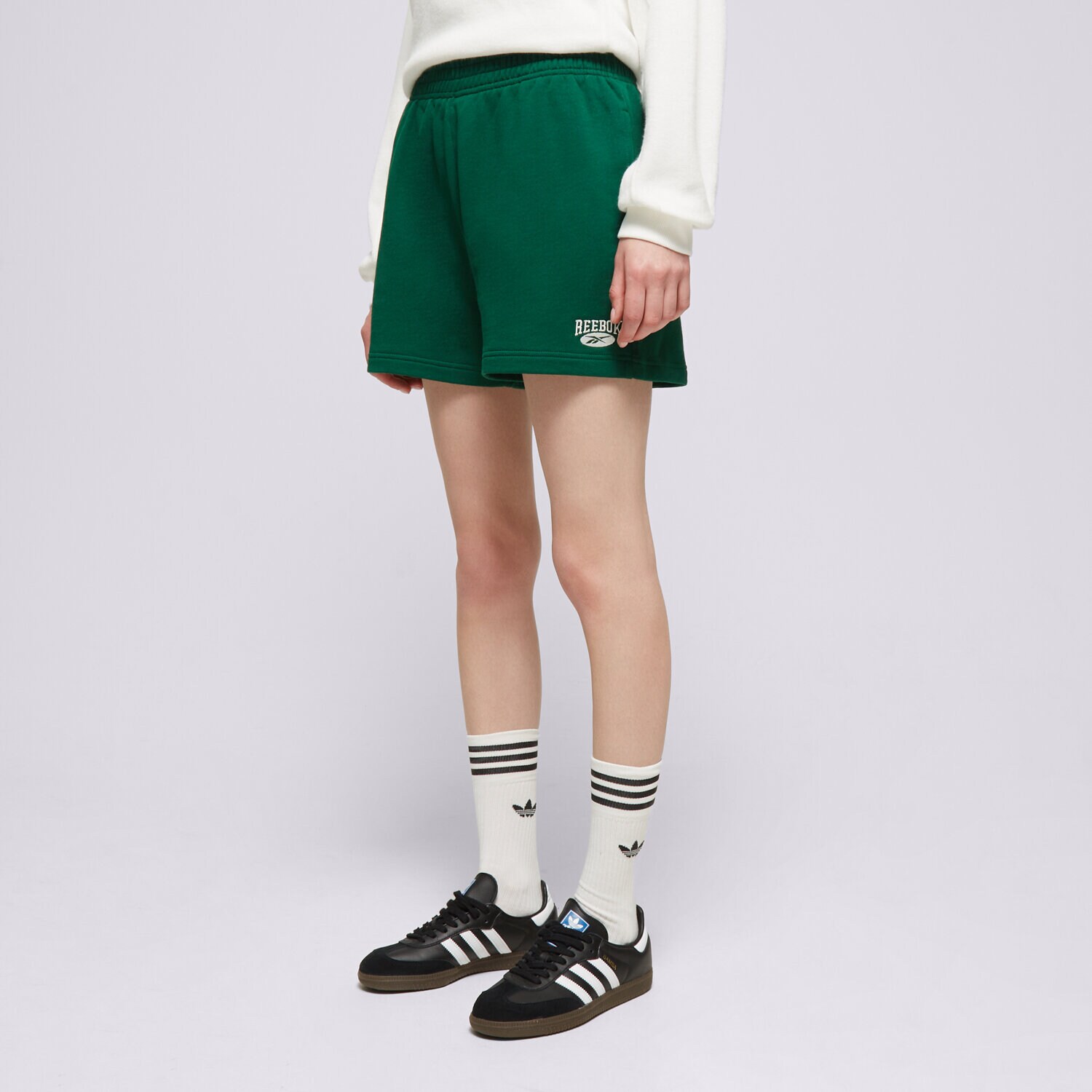 Femei pantaloni scurți REEBOK PANTALONI SCURȚI CL AE SM LOGO SHORT 100076254 Verde