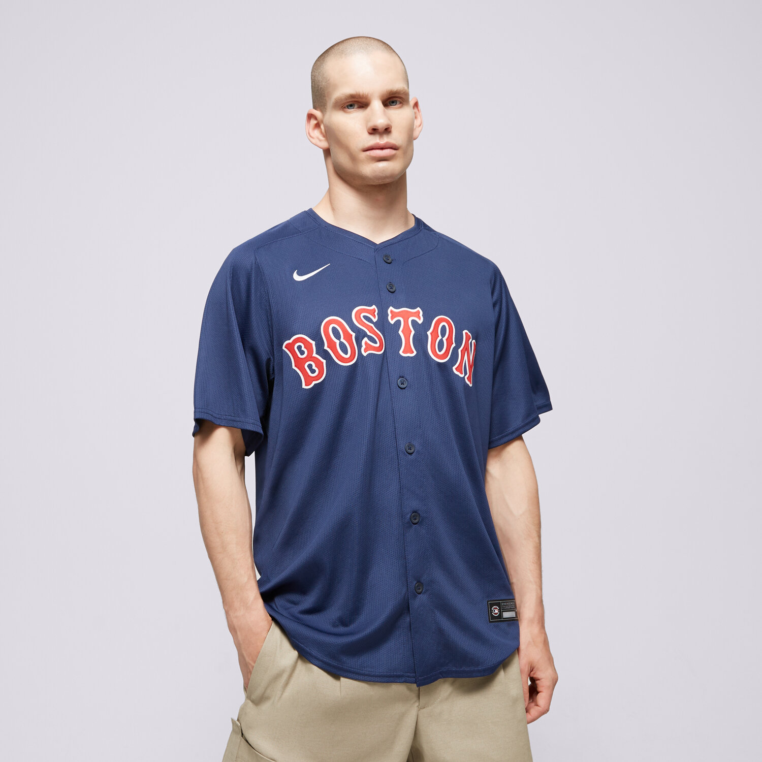 Bărbați tricou NIKE CĂMAșĂ REPLICA BOSTON RED SOX MLB T7LM-BQA2-BQ-L23 Bleumarin
