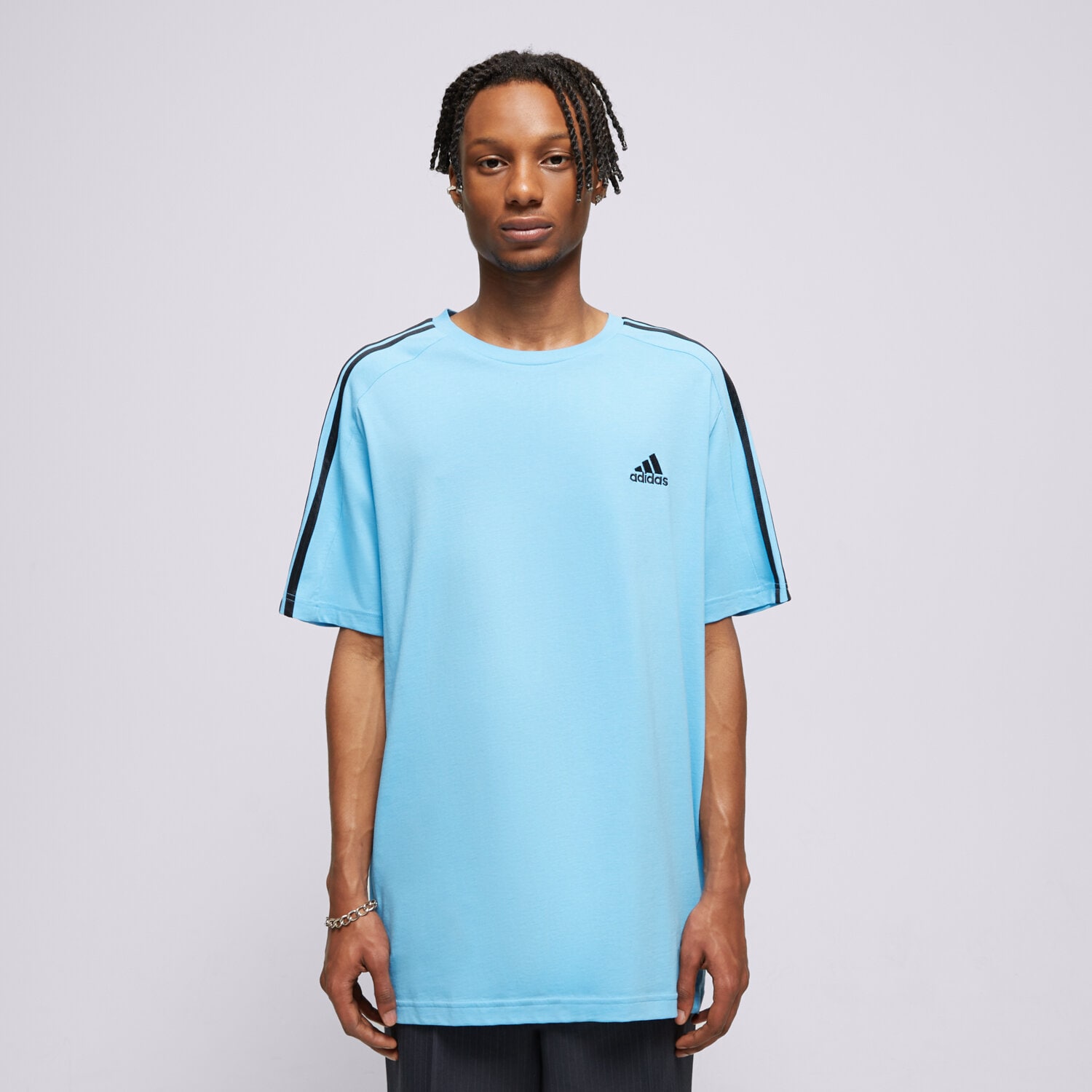 Bărbați tricou ADIDAS TRICOU M 3S SJ T IS1338 Albastru