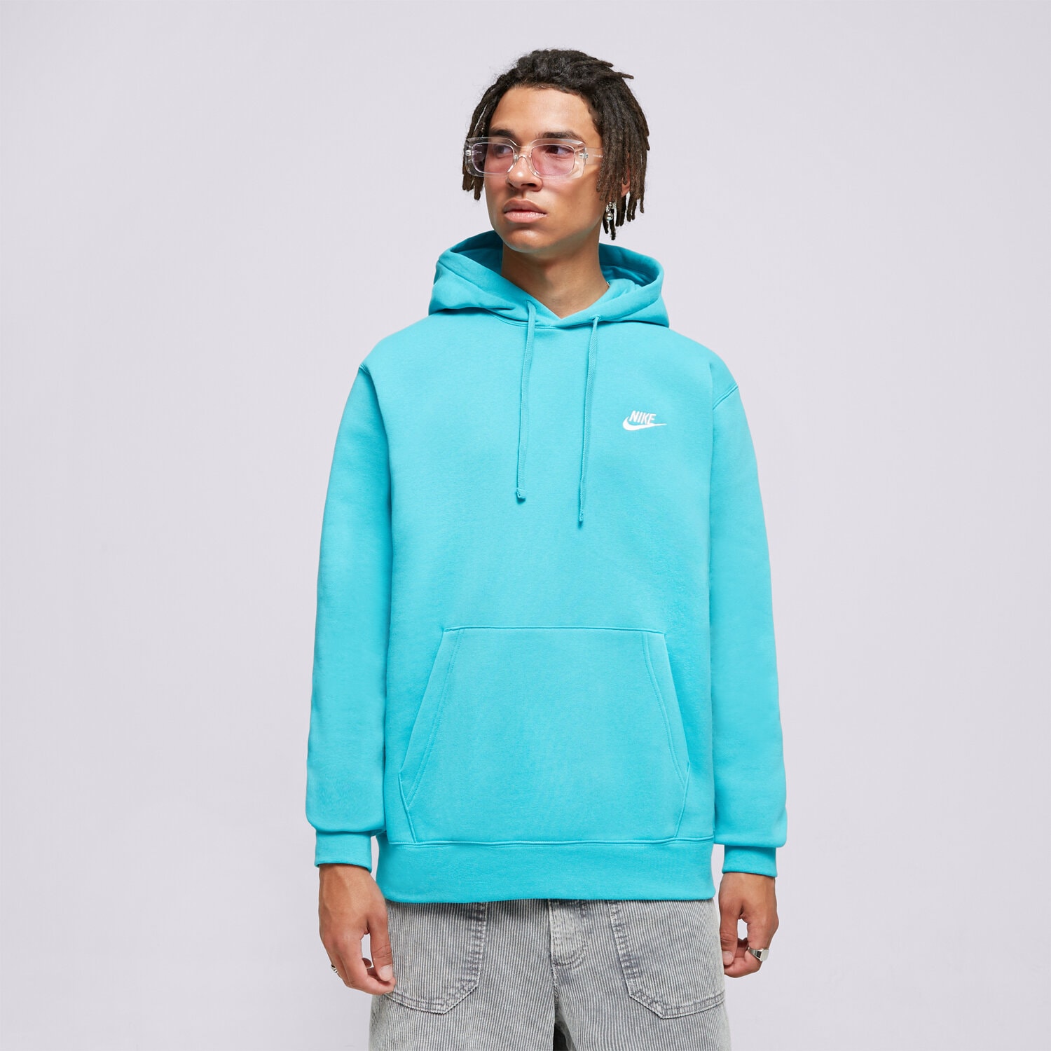 Bărbați bluză NIKE BLUZĂ CU GLUGĂ SPORTSWEAR CLUB FLEECE BV2654-345 Albastru