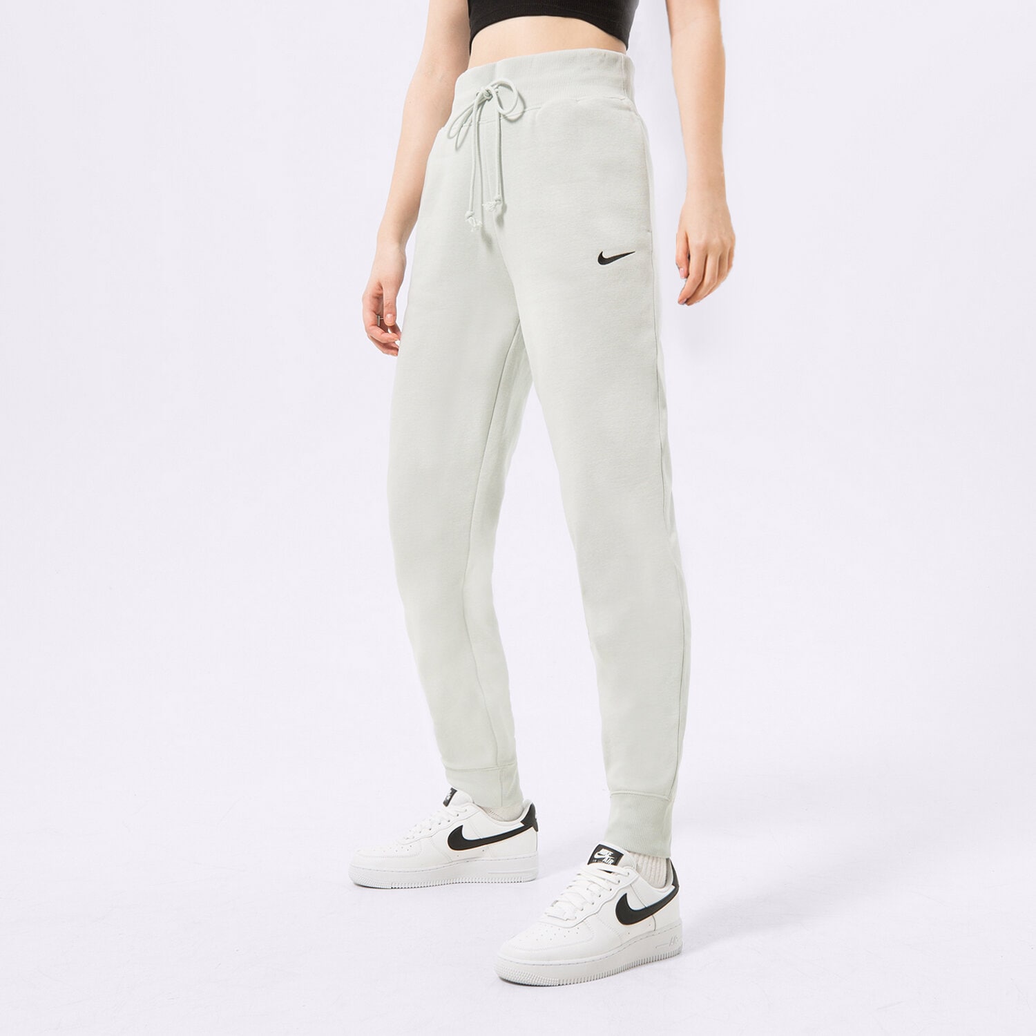 Femei pantaloni NIKE PANTALONI  W NSW PHNX FLC HR PANT STD FD0893-034 verde mentă