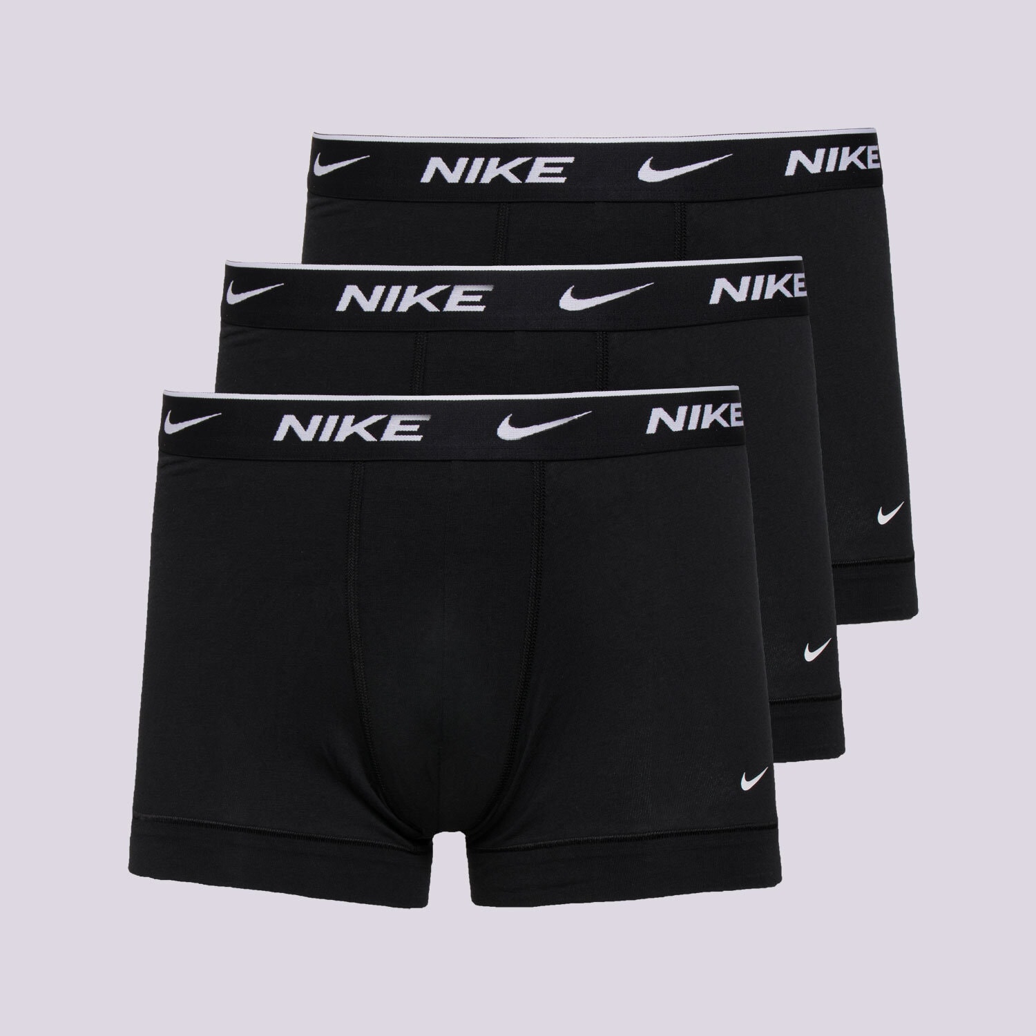 Bărbați lenjerie, boxeri NIKE 3 PACK TRUNKS  0000KE1008UB1 Negru