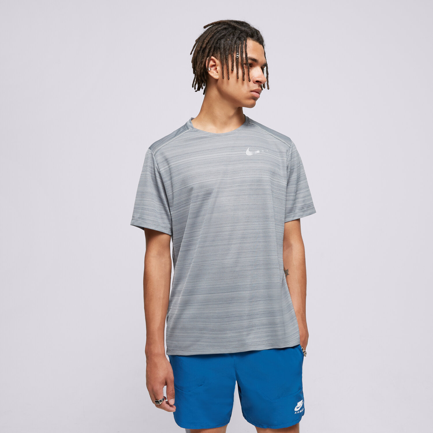 Bărbați tricou NIKE TRICOU M NK DF MILER SS RUNNING FZ4782-084 Gri