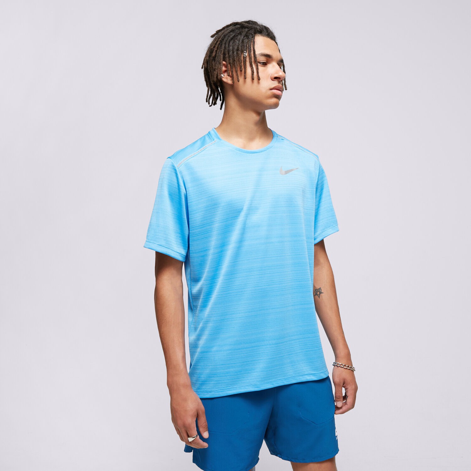 Bărbați tricou NIKE TRICOU M NK DF MILER SS RUNNING FZ4782-412 Albastru