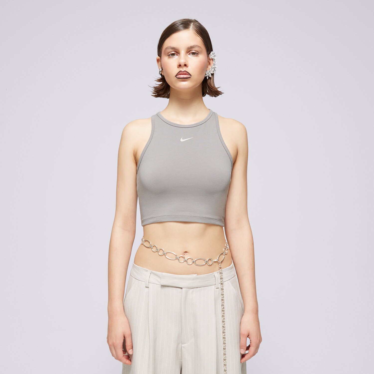 Femei tricou NIKE TOP W NSW MAIOU TOP GLS HF5530-029 Gri