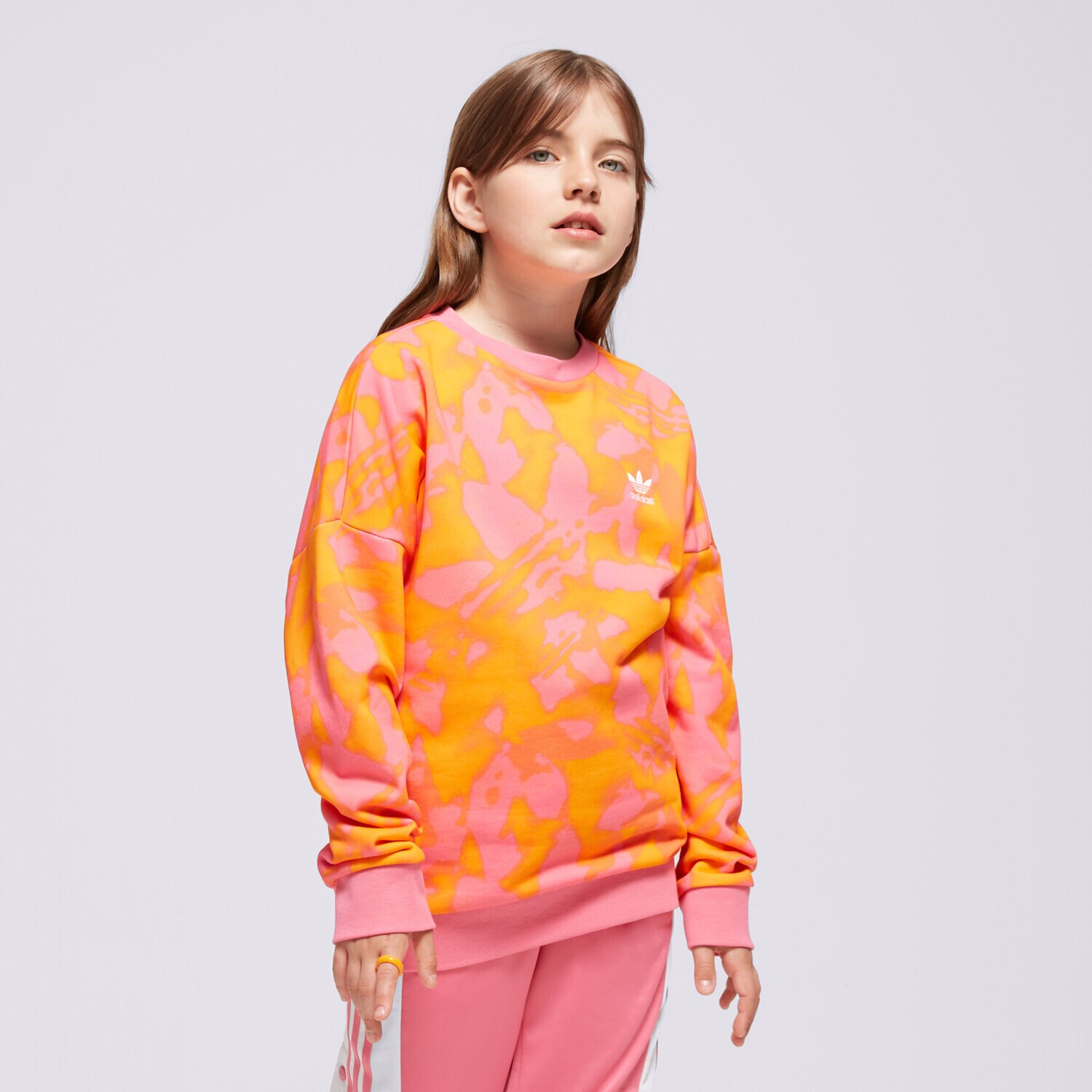 Copii bluză ADIDAS BLUZĂ CREW GIRL IT7307 Roz