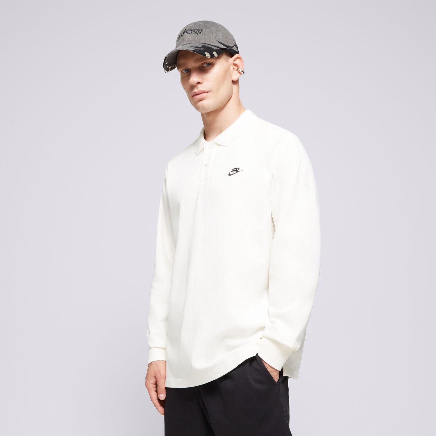 Bărbați tricou NIKE POLO CLUB FQ3417-133 Alb