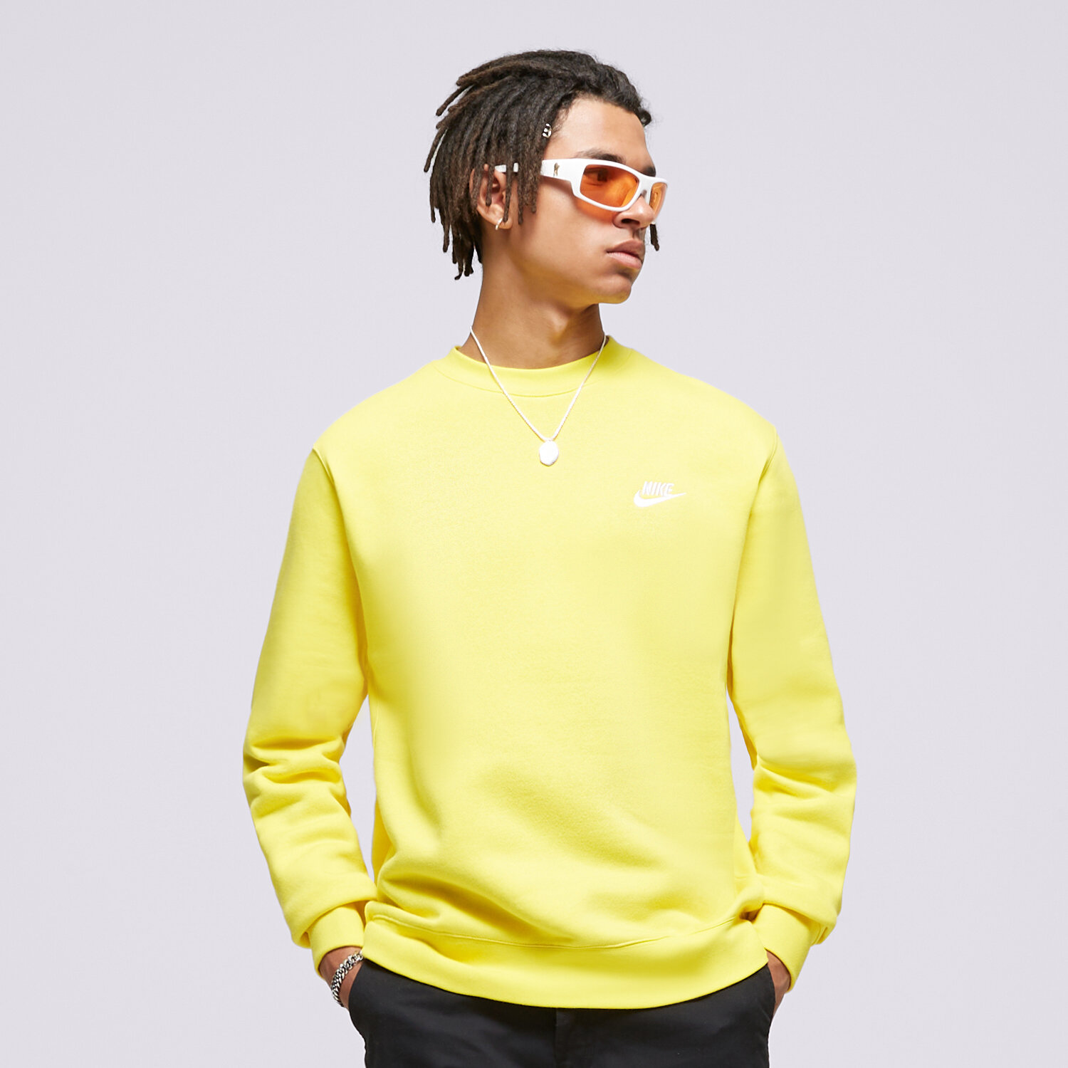 Bărbați bluză NIKE BLUZĂ SPORTSWEAR CLUB FLEECE BV2662-718 Galben