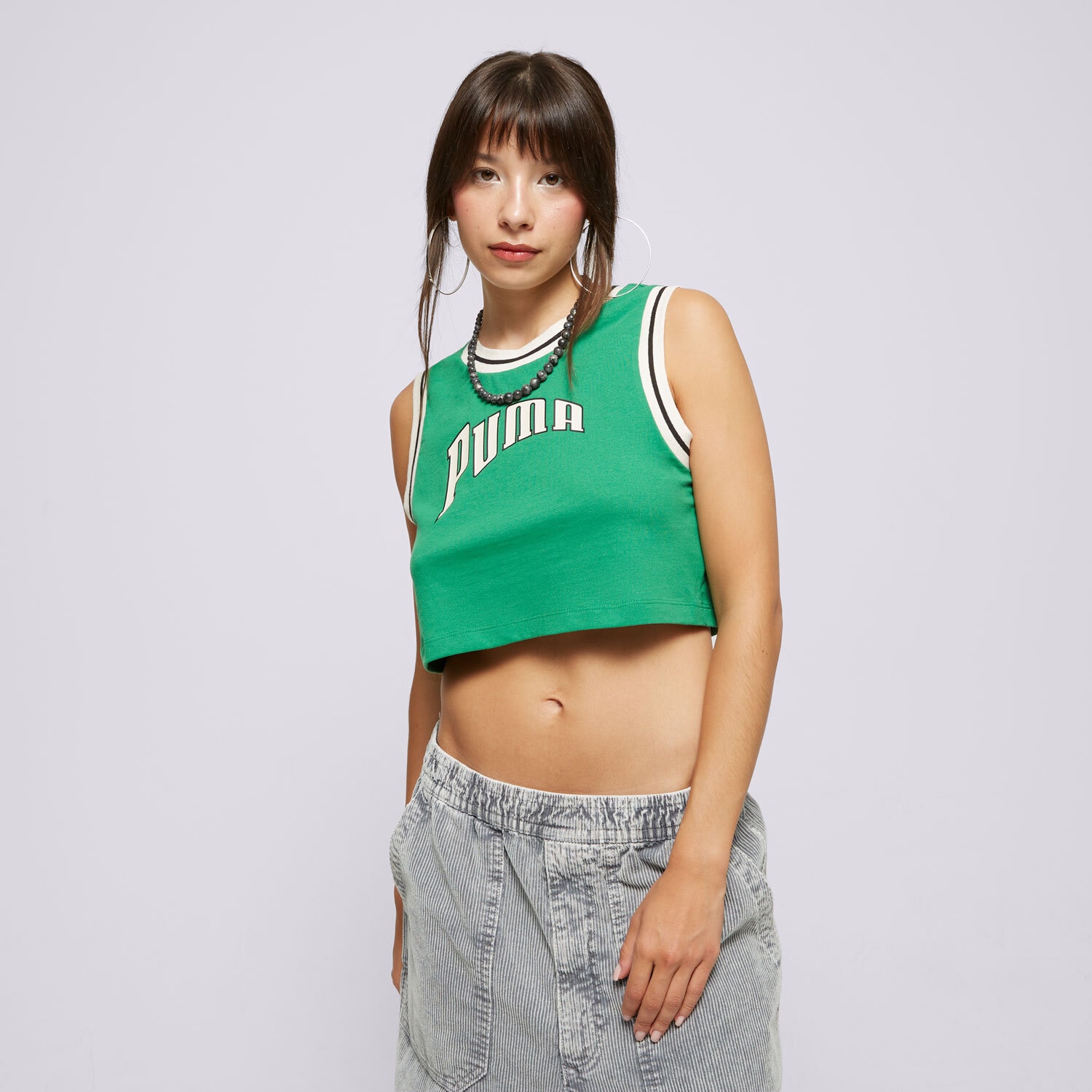 Femei tricou PUMA TRICOU GRAPHIC CROPPED 62502486 Verde