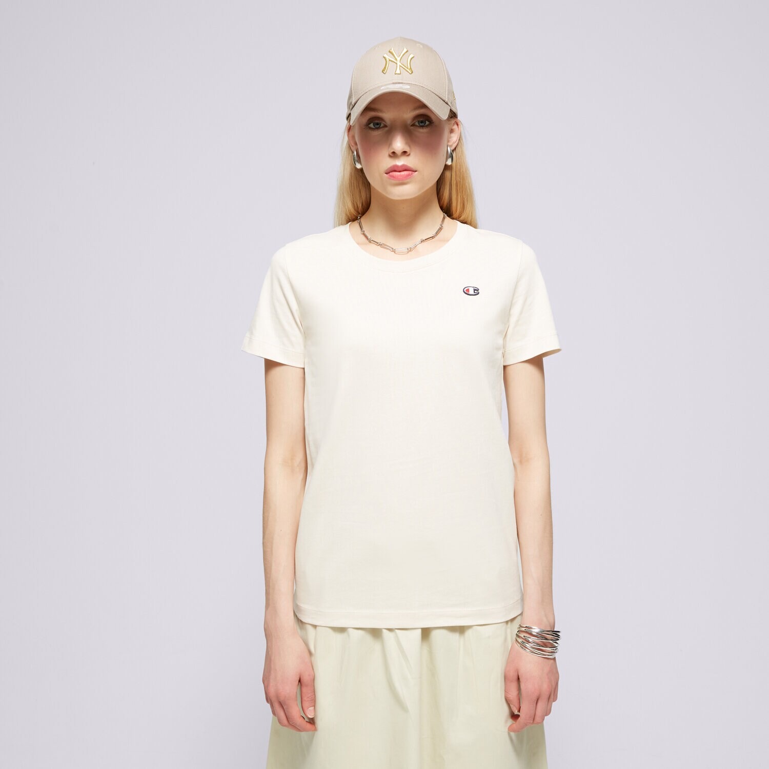 Femei tricou CHAMPION TRICOU CREWNECK TEE 117648YS137 Bej