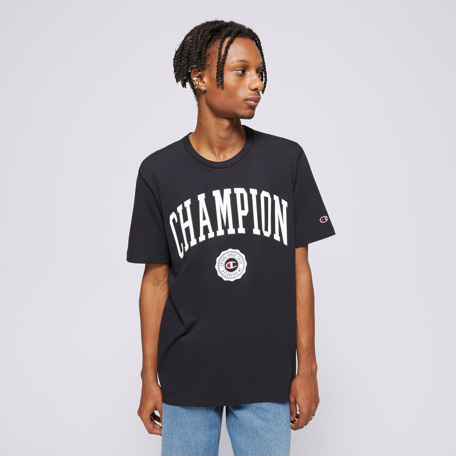 Bărbați tricou CHAMPION TRICOU CREWNECK 219852KK001 Negru