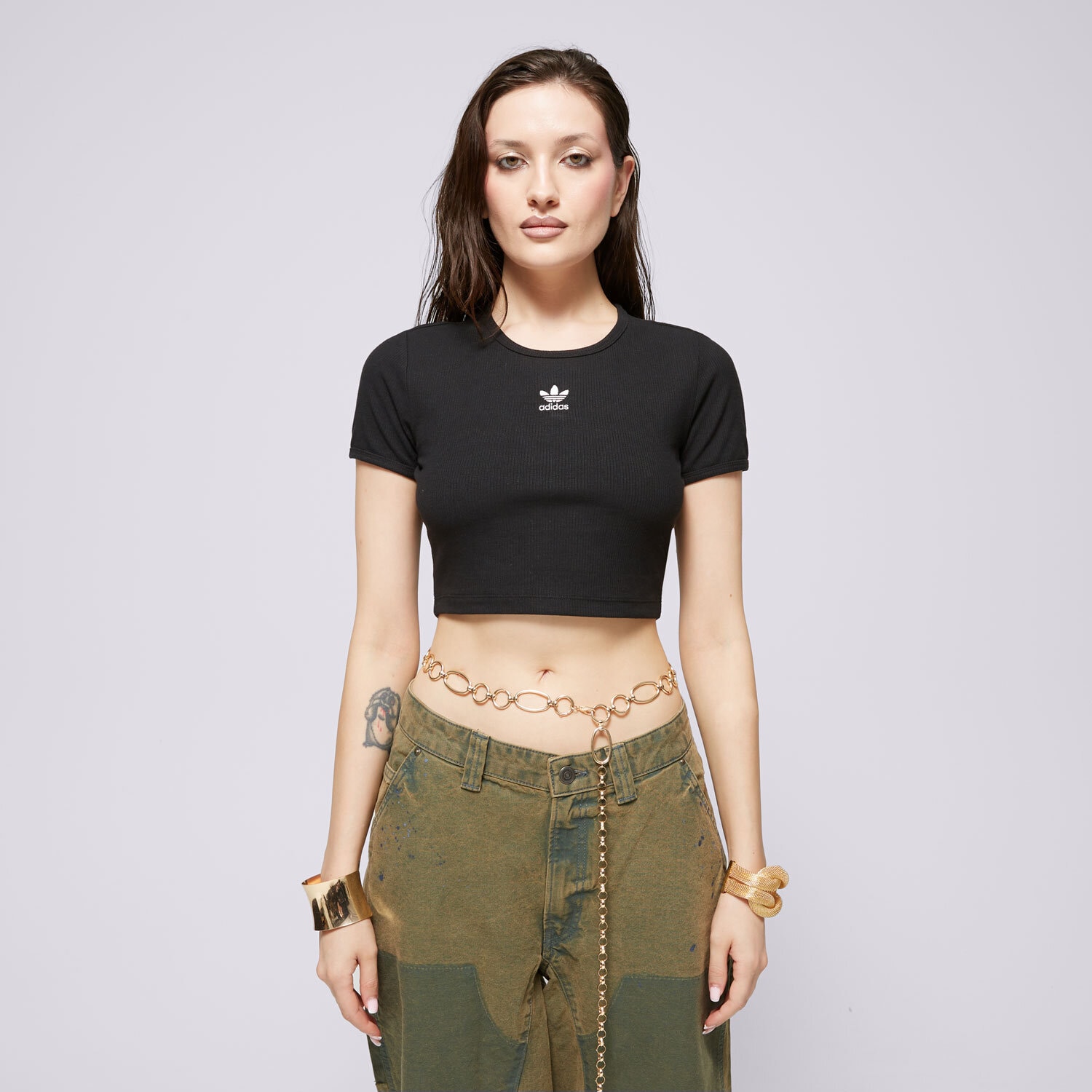 Femei tricou ADIDAS TRICOU ESS RIB TEE IY9664 Negru