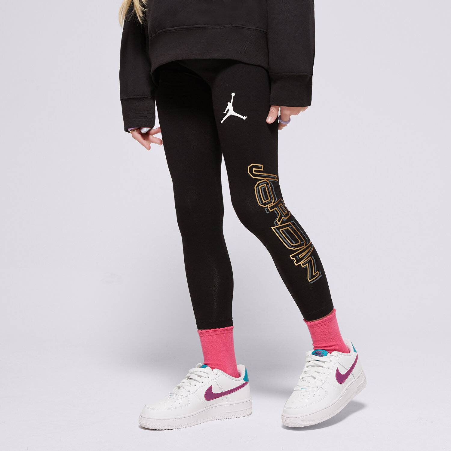 Pantaloni pentru copii JORDAN COLANȚI TAKE FLIGHT LEGGING 45C803-023 Negru