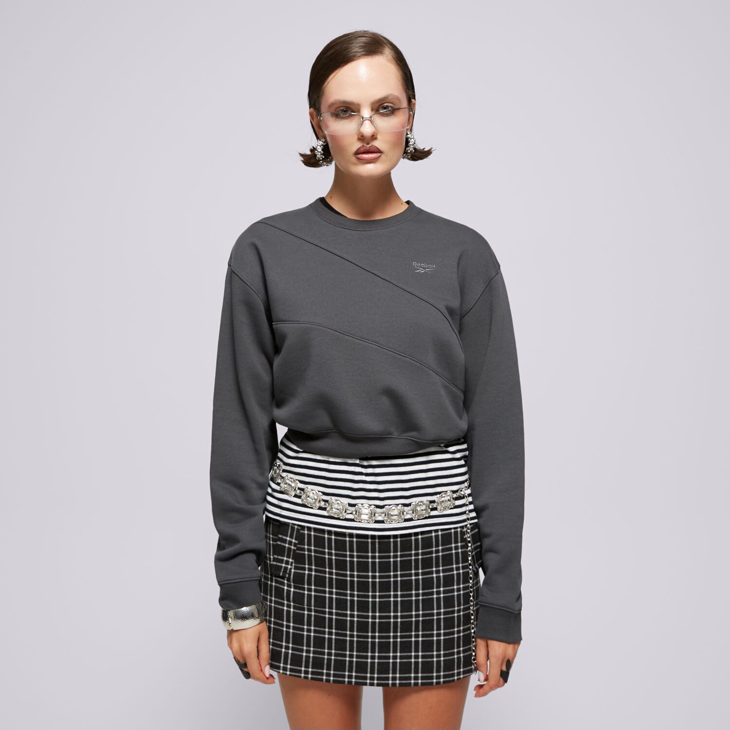 Femei bluză REEBOK BLUZĂ AE VECTOR LAYER 100205733 Gri