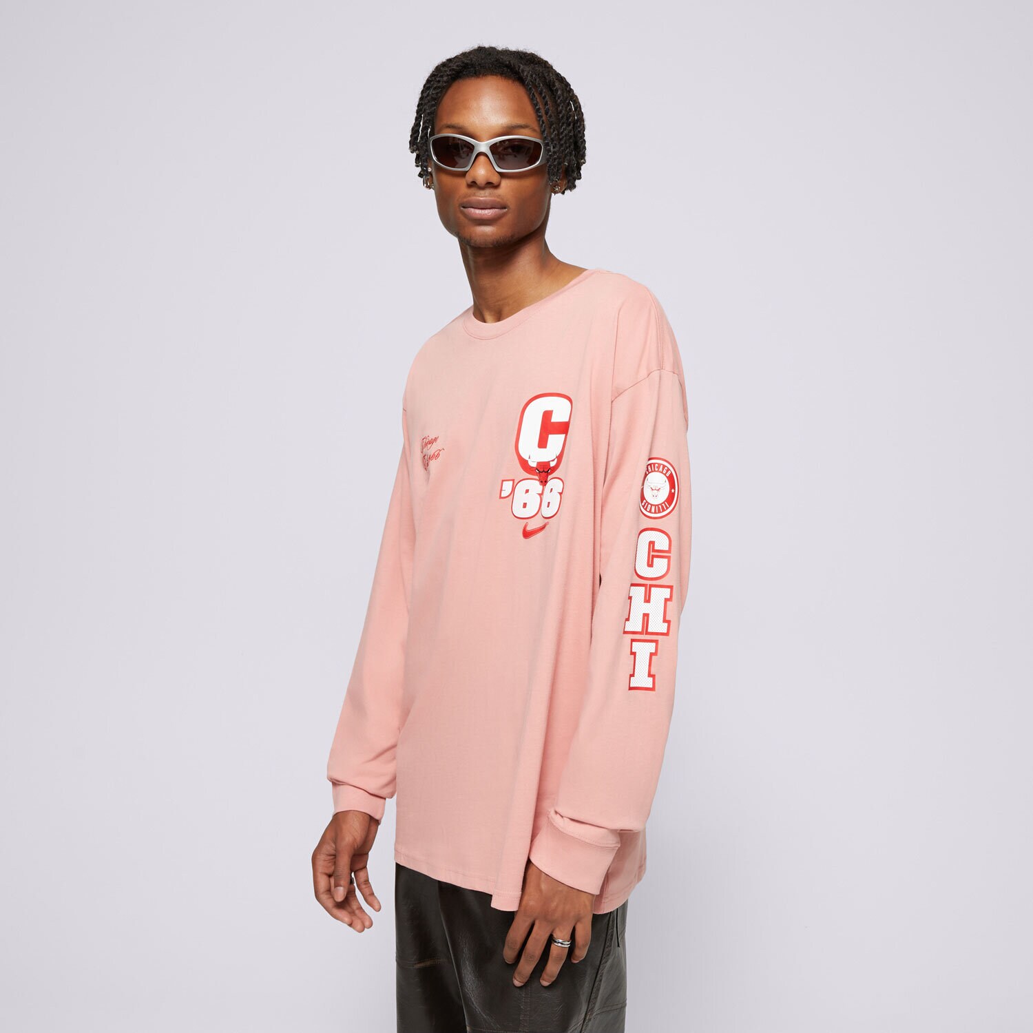 Bărbați tricou NIKE TRICOU CHI M NK CTS OGC VSY LS TEE NBA HF1652-618 Roșu