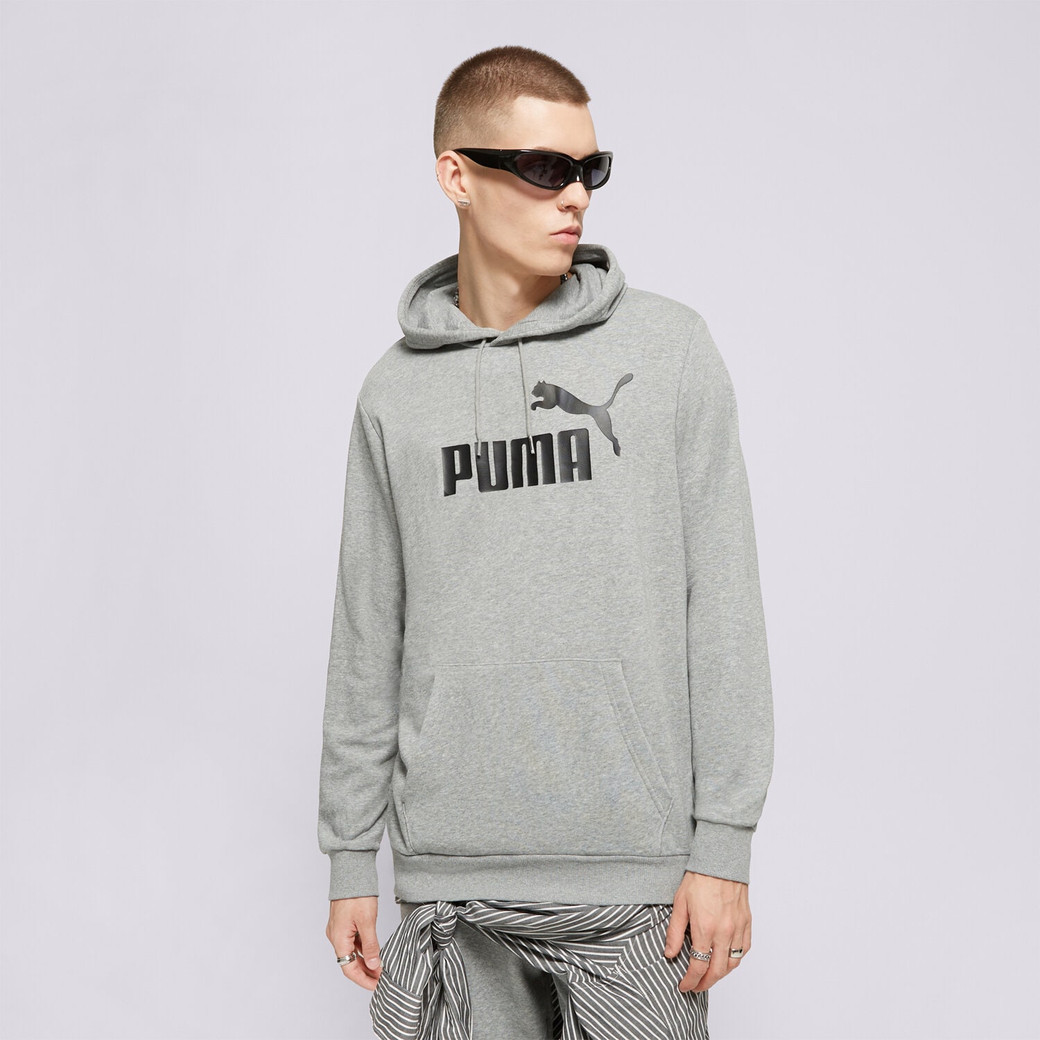 Bărbați bluză PUMA BLUZĂ ESS BIG LOGO HOODIE 58668803 Gri