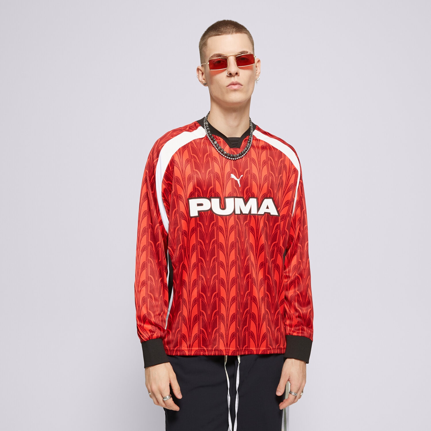 Bărbați tricou PUMA TRICOU FOOTBALL JERSEY LONGSLEEVE 627543 13 Roșu